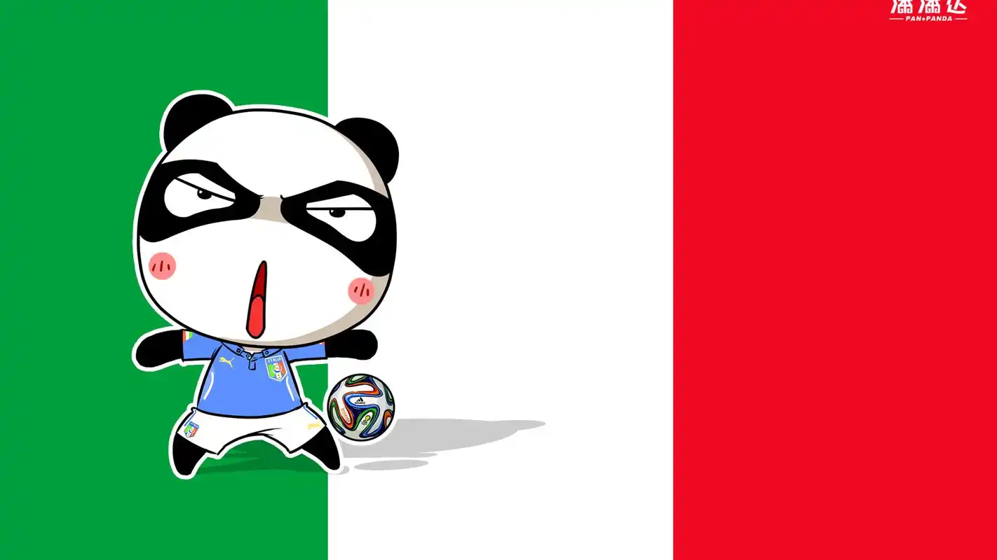 可爱卡通熊猫潘潘达世界杯电脑桌面壁纸第一辑