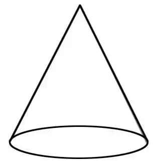 新建图层,使用画笔按住shift键,画圆锥