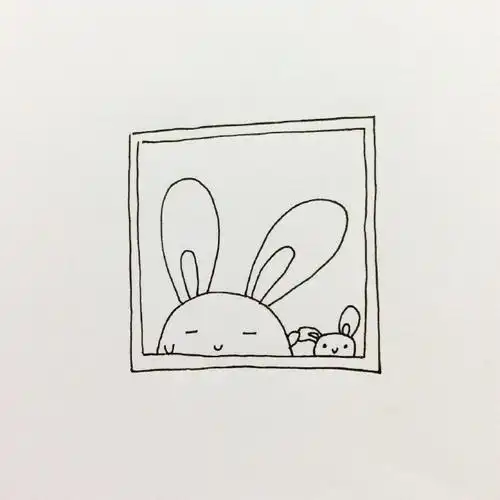 手绘插画教程作者艺术之佳作com 黑白简笔画1只笔就能搞定的可爱简笔