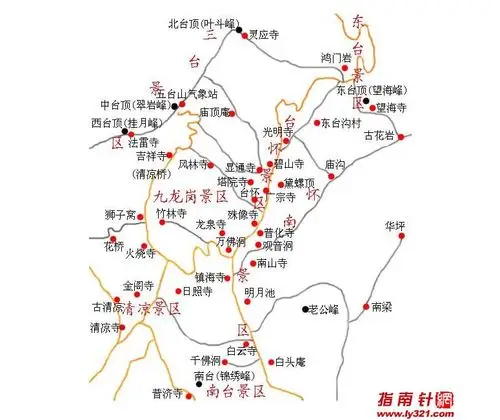山西五台山导游地图_忻州地图_高清版_下载-旅游地图