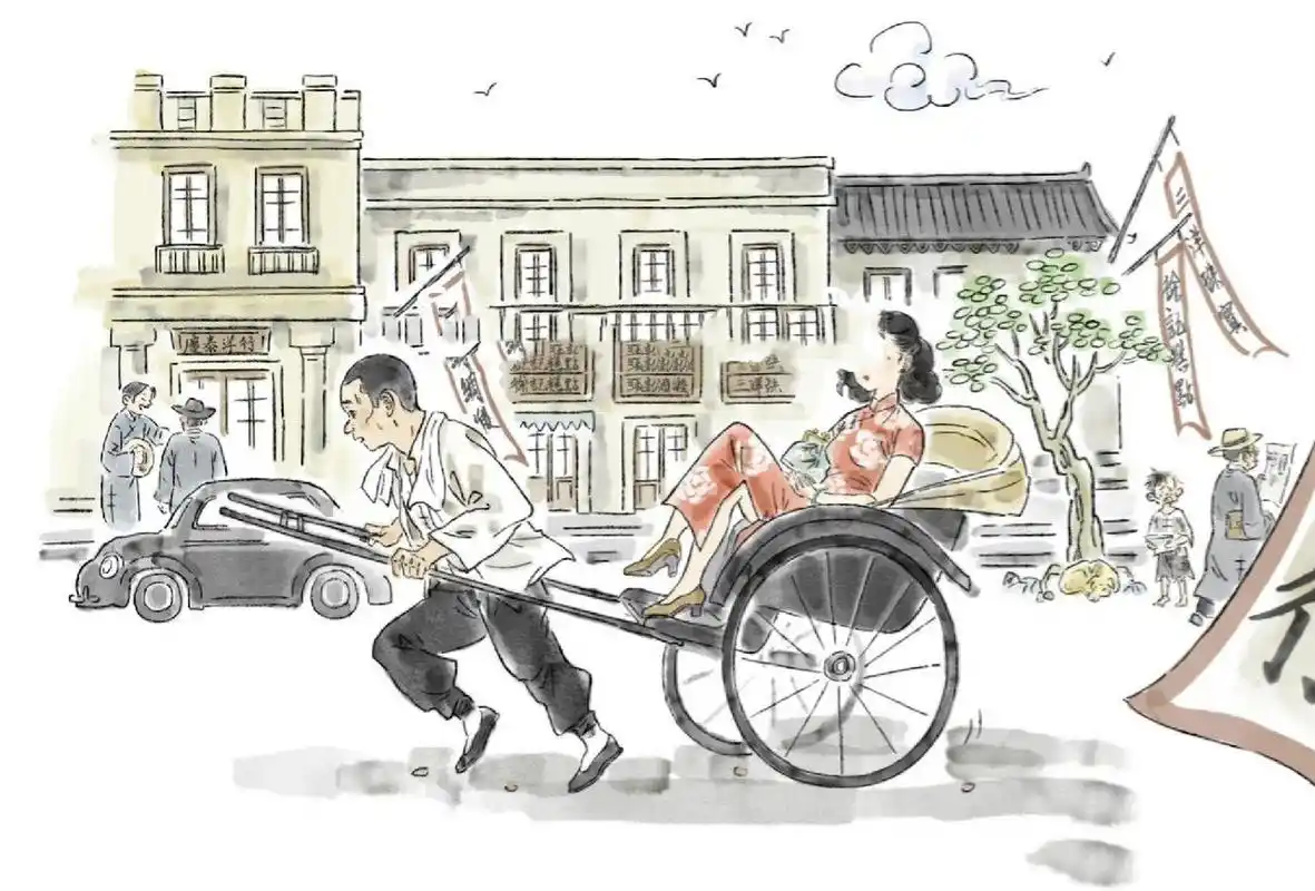 《骆驼祥子》插画试稿 给老舍先生的小说《骆驼祥子》做的插画试稿.