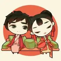 汉服q版情侣头像_微信头像图片大全