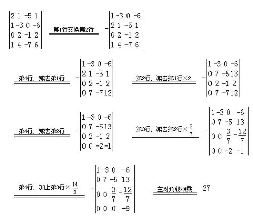 展开全部 四阶行列式,过程如下 向左转  向右转