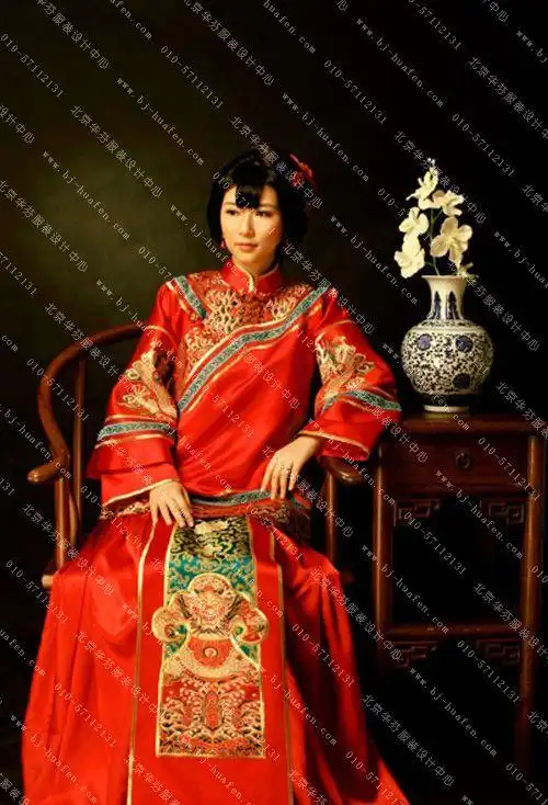北京华芬原创 中式结婚礼服秀禾装新娘装 云锦秀禾服喜服中国嫁衣