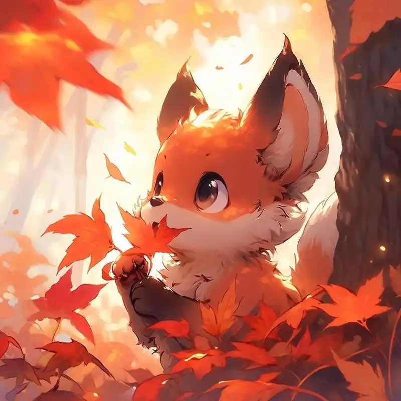 你们有没有超级可爱的小狐狸头像啊?而且,这个表情也很适合秋天呢!