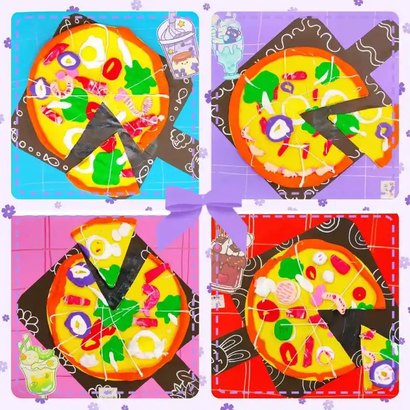 小班《手工披萨》#少儿美术教育 #画画其实很简单 #儿童绘画 - 抖音