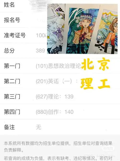 手绘140北京理工视传成绩单日常练习