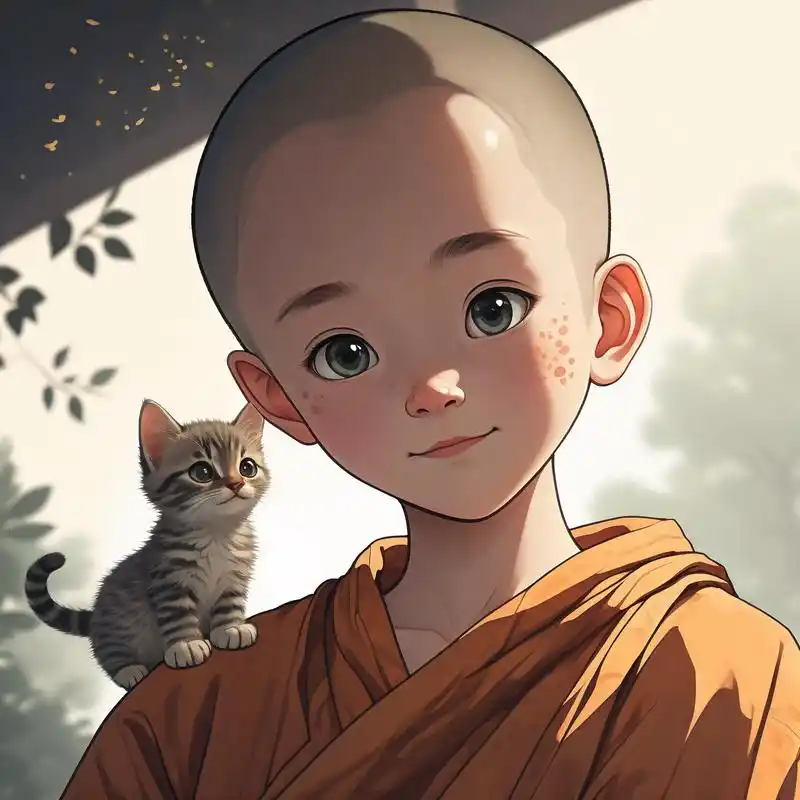 小和尚微信头像05 萌萌哒的小和尚头像来啦!