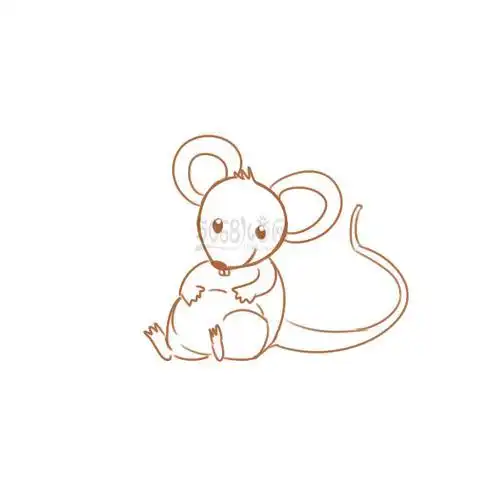 小老鼠头像简笔画可爱