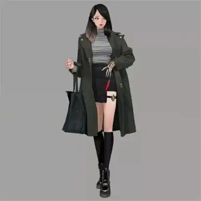 全身系特时尚个性又好看的手绘女头像唯美有气质图片,卡通头像图片