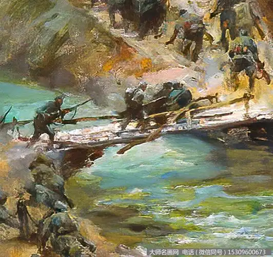 崔开玺名画红军攻占天险腊子口高清大图下载