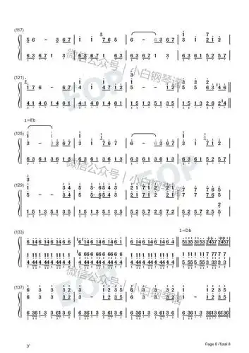 琴谱starsky星空抖音twostepsfromhell含简谱