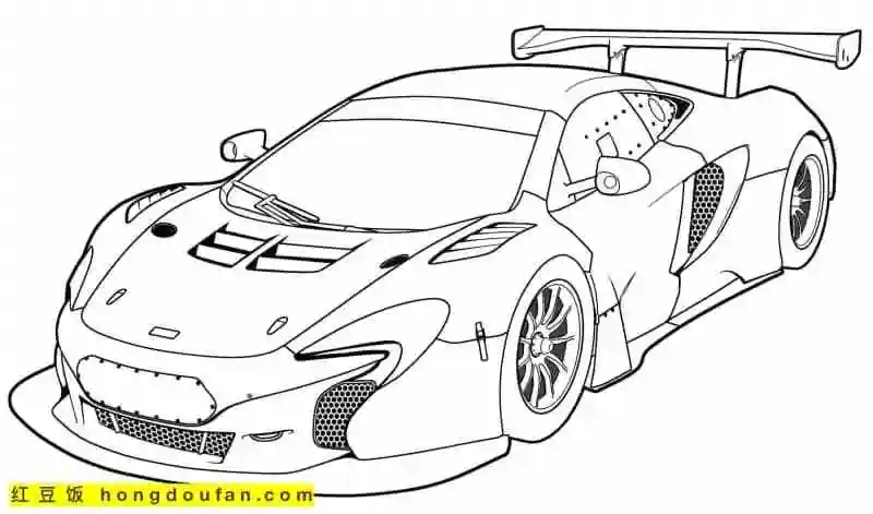 为赛车尖叫!男孩最爱的10张赛车跑车卡通涂色图片 | 红豆饭小学生简笔