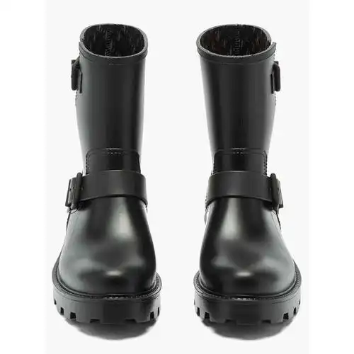 周仰杰jimmy choo 靴子女士奢侈品橡胶骑士靴子 black 40 eu/it【图片