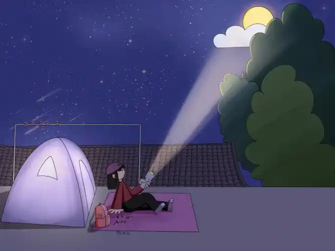想念夏天的天空了夜晚很安静自己一个人坐在房顶发呆看着满天星星觉得