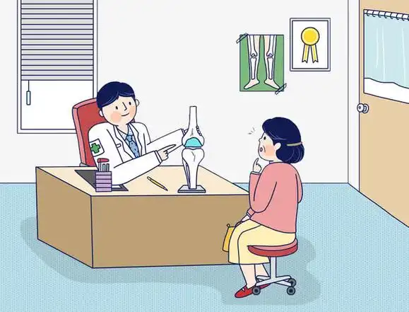 卡通插图医院门诊医生出诊