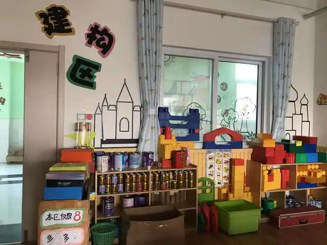 邱集镇中心幼儿园区角评比活动——建构区,植物角