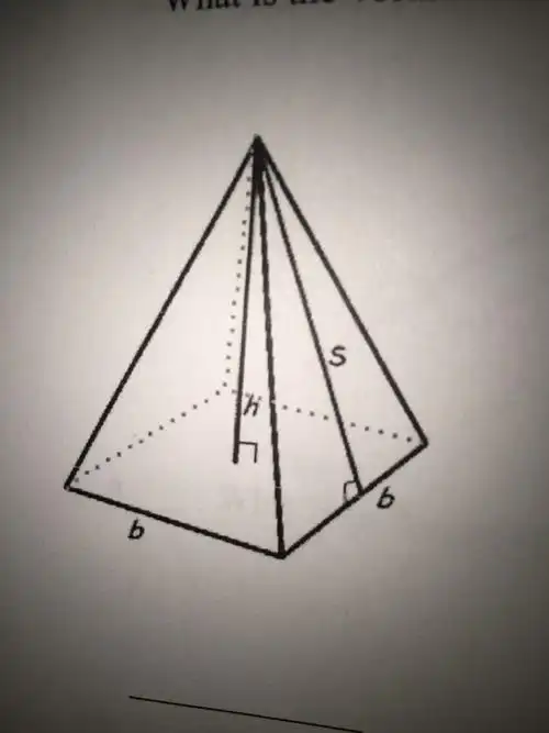 数学题求体积.一个正四方锥,斜高5cm,底边6cm,求体积