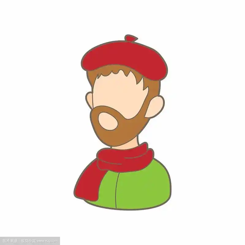 卡通风格的艺术家图标