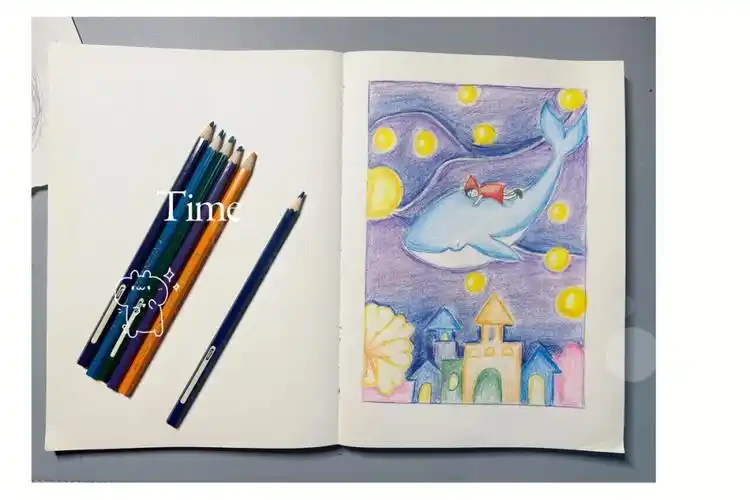 彩铅小白临摹鲸