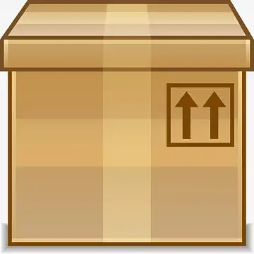 向上图标的纸箱卡通图