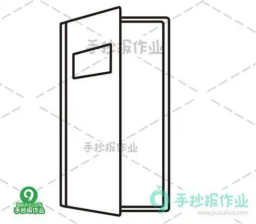 开门的人简笔画 简笔画图片大全-普车都