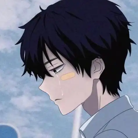 侧脸伤感漫画男生头像图片