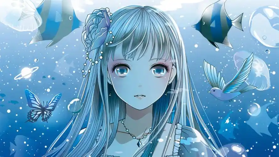 精致唯美动漫美女插画桌面壁纸_卡通动漫_壁纸下载_美桌网