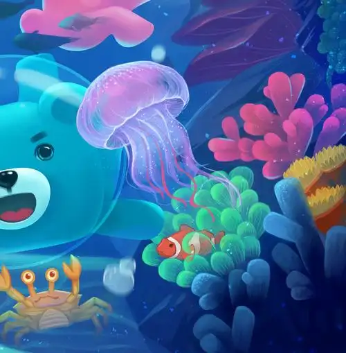 海底世界~珊瑚与水母|插画|儿童插画|楠凤夕兔 - 原创作品 - 站酷