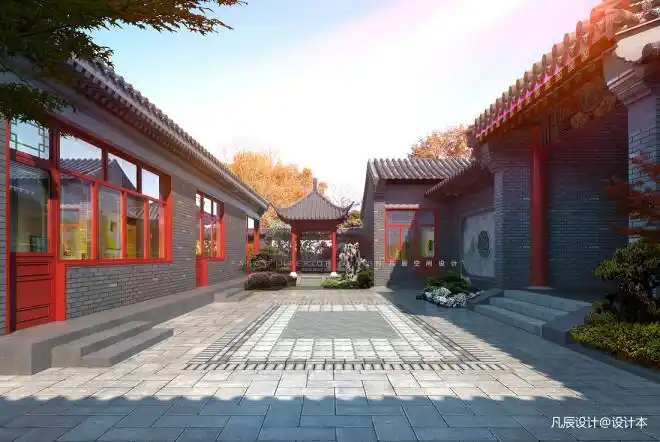 280万元别墅豪宅960平米装修案例_效果图 - 老北京四合院改造 - 设计