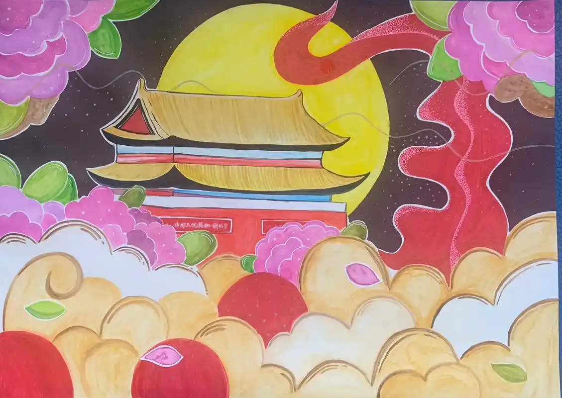 国庆节主题画 #小学生手抄报 #爱国主题绘画 国庆手抄报 - 抖音