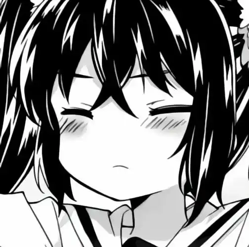 ins优质日系漫画风黑白动漫女生头像