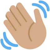 下载emoji "挥手:中等肤色"的高清图片素材