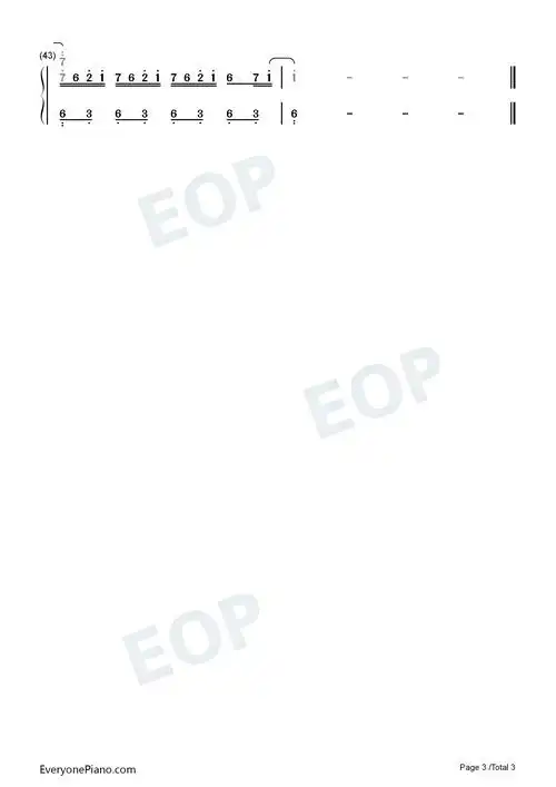 eye-water-进击的巨人ost双手简谱预览3