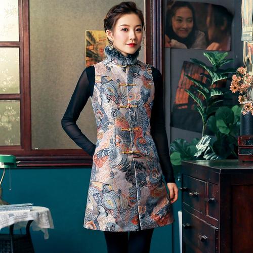 女士精品旗袍更新时间:2024年01月17日民族风唐装旗袍上衣中式背心