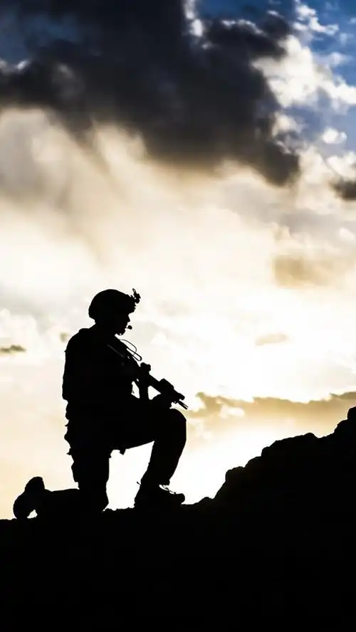 士兵,军队,剪影 iphone 壁纸