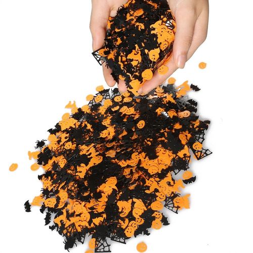15g halloween pumpkin witch spider web bat confetti for