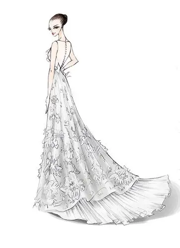 简单,速成,跟客户高效沟通的婚纱礼服效果图-服装画/服装设计手稿
