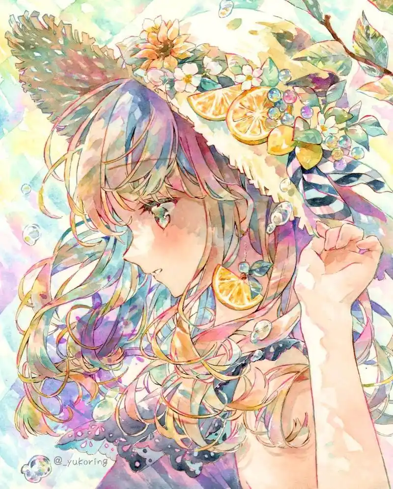 日本插画师"yukoring"水彩纯手绘人物插画作品!十分华丽