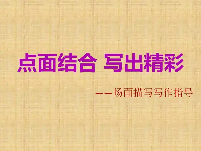 点面结合写出精彩课件pptx