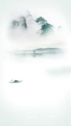 清新淡雅水墨中国风海报h5背景psd下载