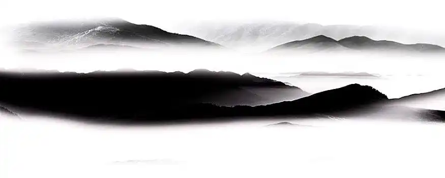 黑白水墨画图片