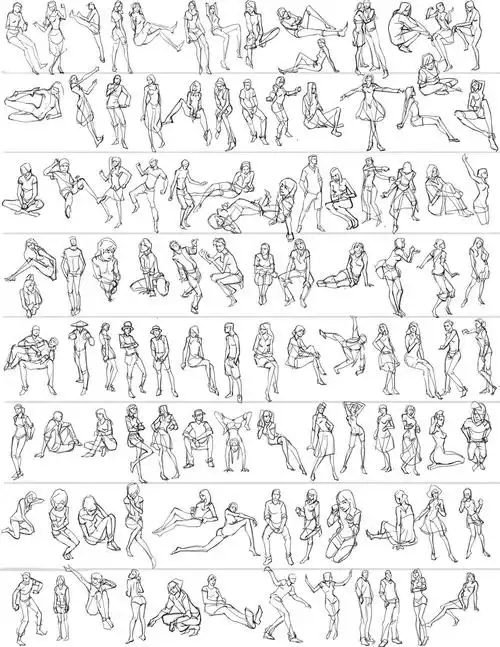 人物常见姿态5000例集