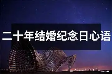 二十年结婚纪念日心语