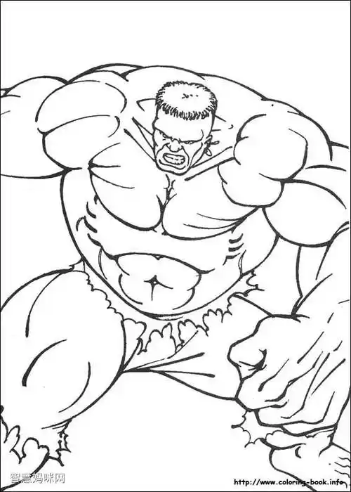 超级英雄绿巨人简笔画7
