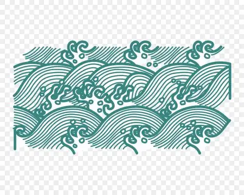 浪花矢量古典水纹