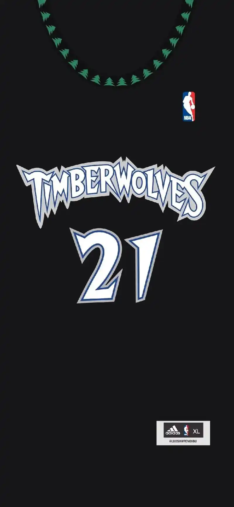 狼王凯文加内特球衣号码壁纸