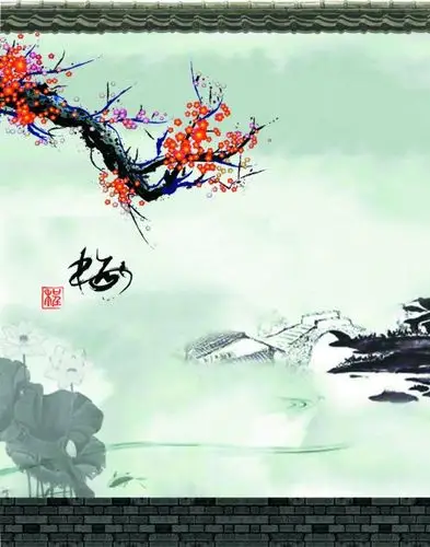 【psd】梅花 山水