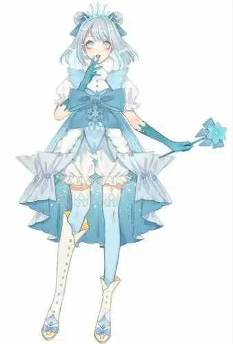 精致灵动冰雪美少女绘画,画面唯美又可爱