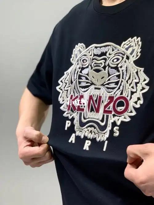 夏季kenzo新款高田贤三老虎头刺绣男女同款